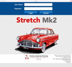 Stretch Mk2 scaffolding app login screen